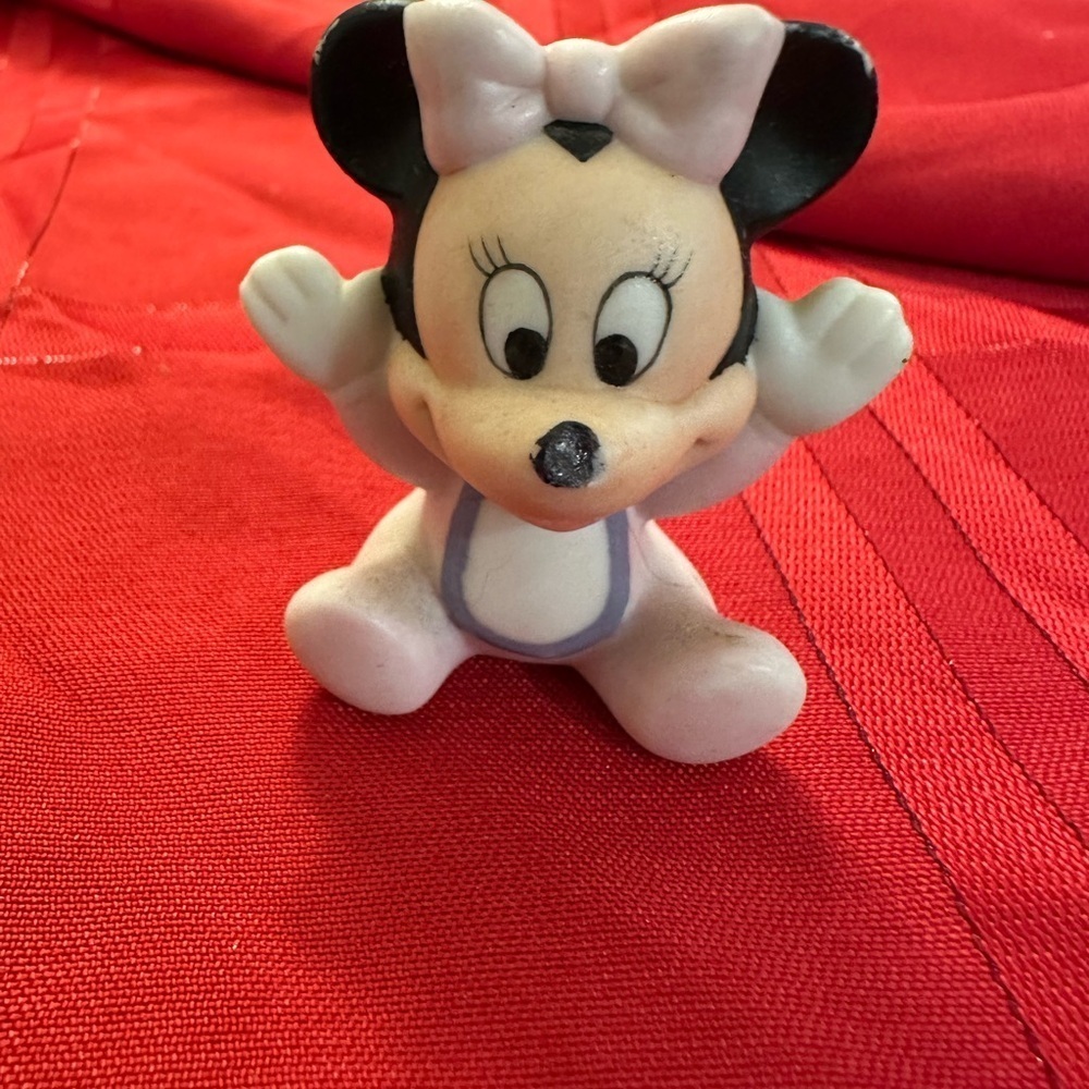 Vintage Disney Baby Mickey & Minnie Mouse and Pluto Bisque Figurines Sri Lanka - Picture 5 of 10